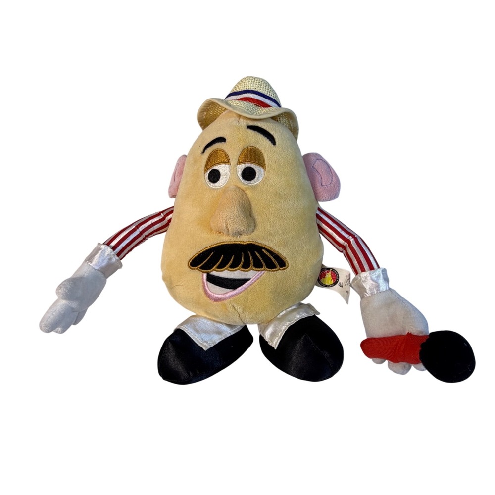 Disney Parks Mr Potato Head‎ Barbershop Quartet Plush Bean Bag Toy 2008 10in